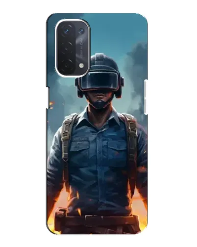 Чехол для OPPO A74 (5G) с картинкой «PUBG — реалистичный герой»