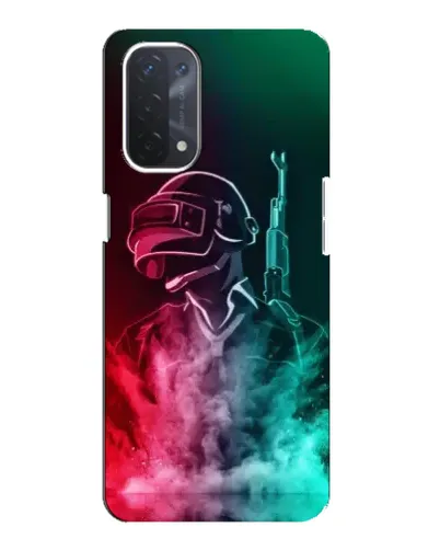 Чехол для OPPO A74 (5G) с картинкой «PUBG — огненный воин»