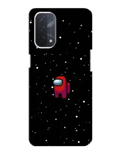 Чехол для OPPO A74 (5G) с картинкой «Красный Among Us»
