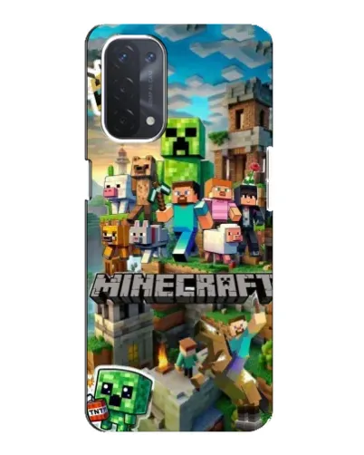 Чехол для OPPO A74 (5G) с картинкой «Замок Minecraft»
