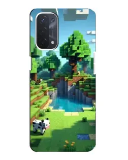 Чехол для OPPO A74 (5G) с картинкой «Minecraft летний день»