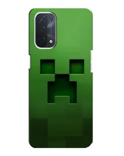 Чехол для OPPO A74 (5G) с картинкой «Крипер микро-дизайн»