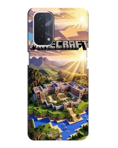 Чехол для OPPO A74 (5G) с картинкой «Minecraft панорама»
