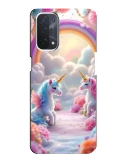 Чехол для OPPO A74 (5G) с картинкой «Радуга и единороги» Чехол для OPPO A74 (5G) с картинкой «Радуга и единороги»