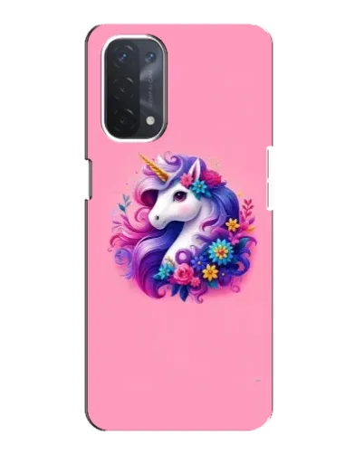 Чехол для OPPO A74 (5G) с картинкой «Сказочный единорог»