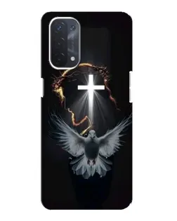 Чехол для OPPO A74 (5G) с картинкой «Голубь и Свет»