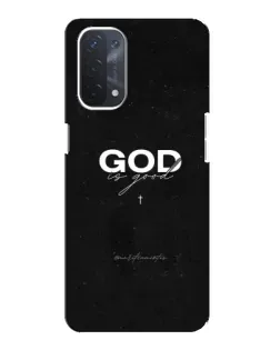 Чехол для OPPO A74 (5G) с картинкой «GOD — Бог над всем»