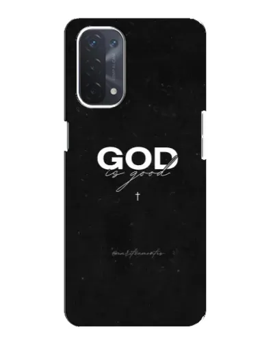 Чехол для OPPO A74 (5G) с картинкой «GOD — Бог над всем»