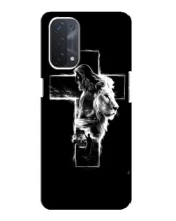 Чехол для OPPO A74 (5G) с картинкой «Сияющий крест Jesus»