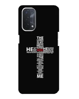 Чехол для OPPO A74 (5G) с картинкой «Текстовый крест»