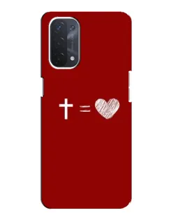 Чехол для OPPO A74 (5G) с картинкой «Уравнение любви»