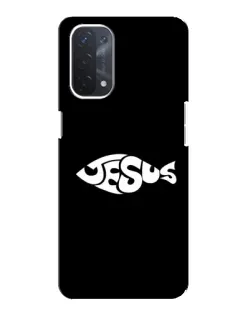 Чехол для OPPO A74 (5G) с картинкой «Рыба Jesus»
