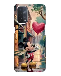 Чехол для OPPO A74 (5G) с картинкой «Микки и шарик-сердце» Чехол для OPPO A74 (5G) с картинкой «Микки и шарик-сердце»