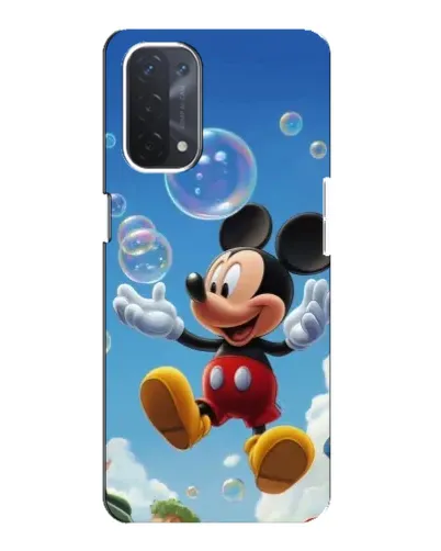 Чехол для OPPO A74 (5G) с картинкой «Mickey и мыльные пузыри»