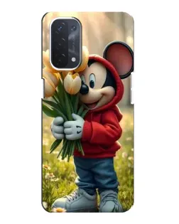 Чехол для OPPO A74 (5G) с картинкой «Микки с тюльпанами» Чехол для OPPO A74 (5G) с картинкой «Микки с тюльпанами»