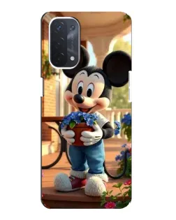 Чехол для OPPO A74 (5G) с картинкой «Микки садовод»