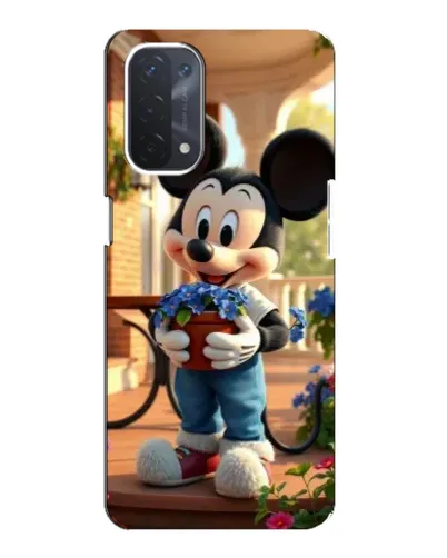 Чехол для OPPO A74 (5G) с картинкой «Микки садовод»