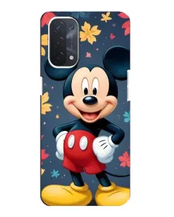 Чехол для OPPO A74 (5G) с картинкой «Осенний Mickey Mouse»