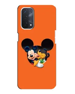 Чехол для OPPO A74 (5G) с картинкой «Сердце Микки Минни»