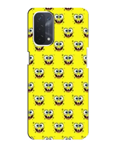 Чехол для OPPO A74 (5G) с картинкой «Паттерн Губка Боб»