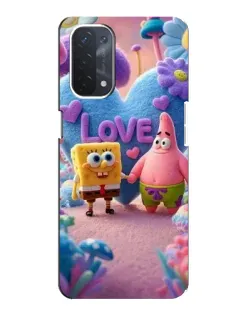 Чехол для OPPO A74 (5G) с картинкой «Губка Боб Патрик»