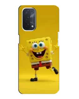 Чехол для OPPO A74 (5G) с картинкой «Позитивный Губка Боб»