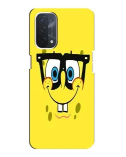 Чехол для OPPO A74 (5G) с картинкой «Минималистичный Спанч Боб»