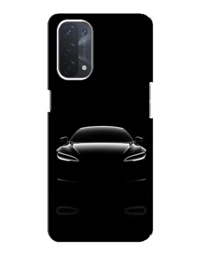 Чехол для OPPO A74 (5G) с картинкой «Силуэт Tesla Night»