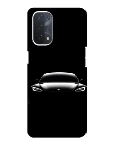Чехол для OPPO A74 (5G) с картинкой «Фары Tesla Night»