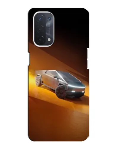Чехол для OPPO A74 (5G) с картинкой «Cybertruck в пустыне»