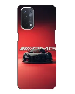Чехол для OPPO A74 (5G) с картинкой «Mercedes AMG — красная линия»