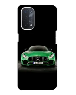 Чехол для OPPO A74 (5G) с картинкой «Mercedes — неоновый лого»