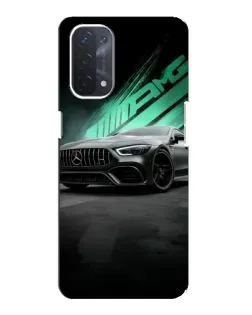 Чехол для OPPO A74 (5G) с картинкой «Темный Mercedes AMG»