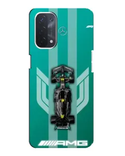 Чехол для OPPO A74 (5G) с картинкой «Mercedes AMG Petronas»