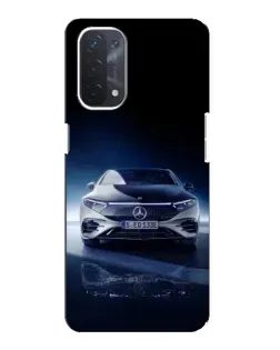 Чехол для OPPO A74 (5G) с картинкой «Ночной Mercedes EQ»