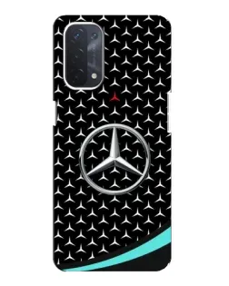 Чехол для OPPO A74 (5G) с картинкой «Mercedes — бирюзовый акцент»