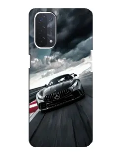 Чехол для OPPO A74 (5G) с картинкой «Гоночный Mercedes AMG»