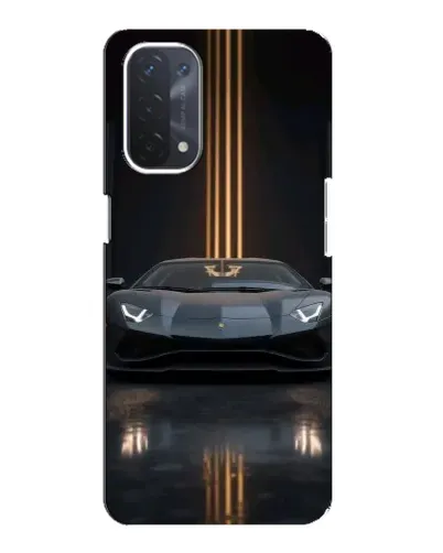 Чехол для OPPO A74 (5G) с картинкой «Lamborghini золотые линии»