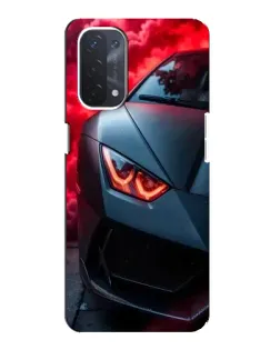 Чехол для OPPO A74 (5G) с картинкой «Lamborghini красное сияние»