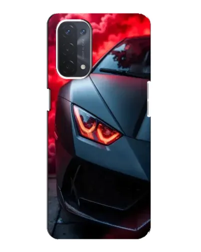 Чехол для OPPO A74 (5G) с картинкой «Lamborghini красное сияние»
