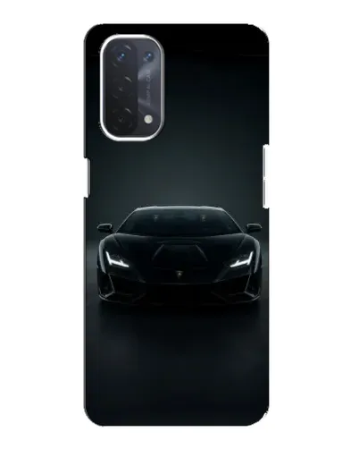 Чехол для OPPO A74 (5G) с картинкой «Черный Lamborghini Aventador»