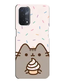 Чехол для OPPO A74 (5G) с картинкой «Пушин с кексом»