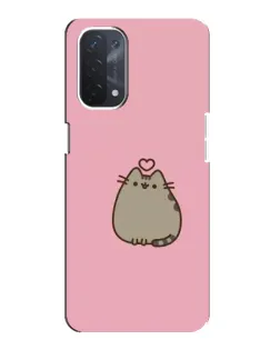 Чехол для OPPO A74 (5G) с картинкой «Pusheen сердце»