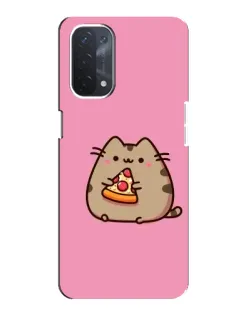 Чехол для OPPO A74 (5G) с картинкой «Пушин с пиццей»