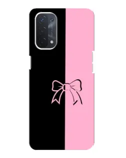 Чехол для OPPO A74 (5G) с картинкой «Половинки банта»