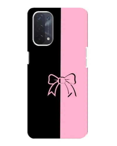 Чехол для OPPO A74 (5G) с картинкой «Половинки банта»