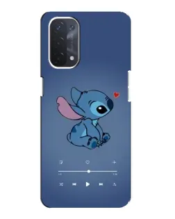 Чехол для OPPO A74 (5G) с картинкой «Музыкальный Stitch»