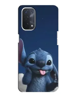 Чехол для OPPO A74 (5G) с картинкой «Стич в облаках»