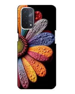 Чехол для OPPO A74 (5G) с картинкой «Радужный цветок»
