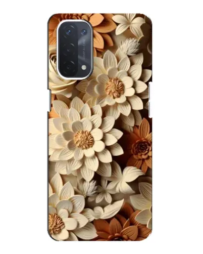 Чехол для OPPO A74 (5G) с картинкой «Бежевый флористический декор» Чехол для OPPO A74 (5G) с картинкой «Бежевый флористический декор»